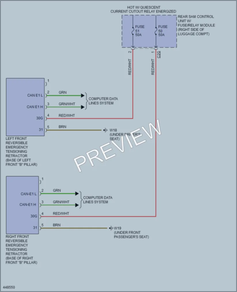 2014 MercedesBenz E400HYBRID Supplemental Restraints wiring diagram preview