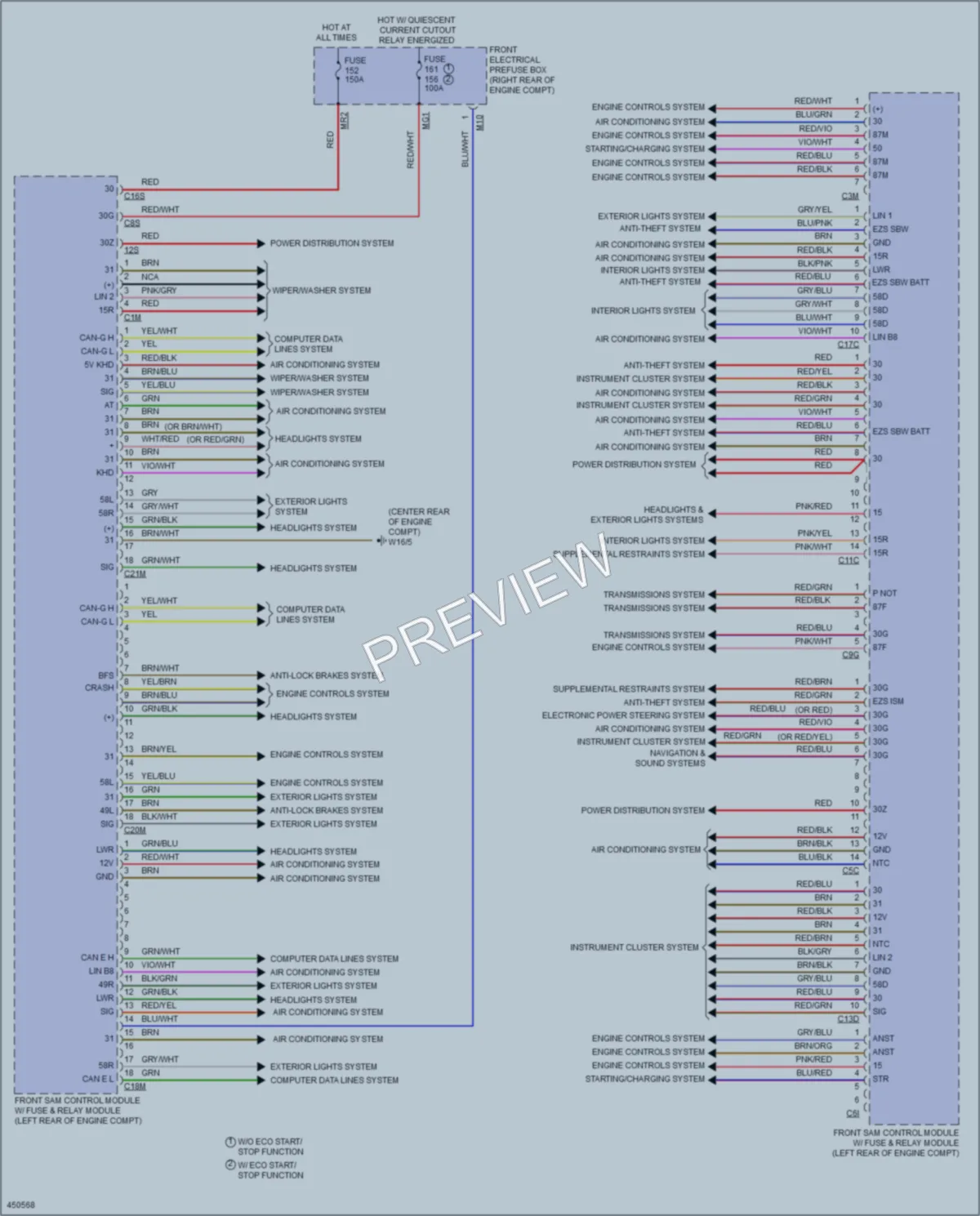 2014 MercedesBenz E550 Body Control Modules wiring diagram preview