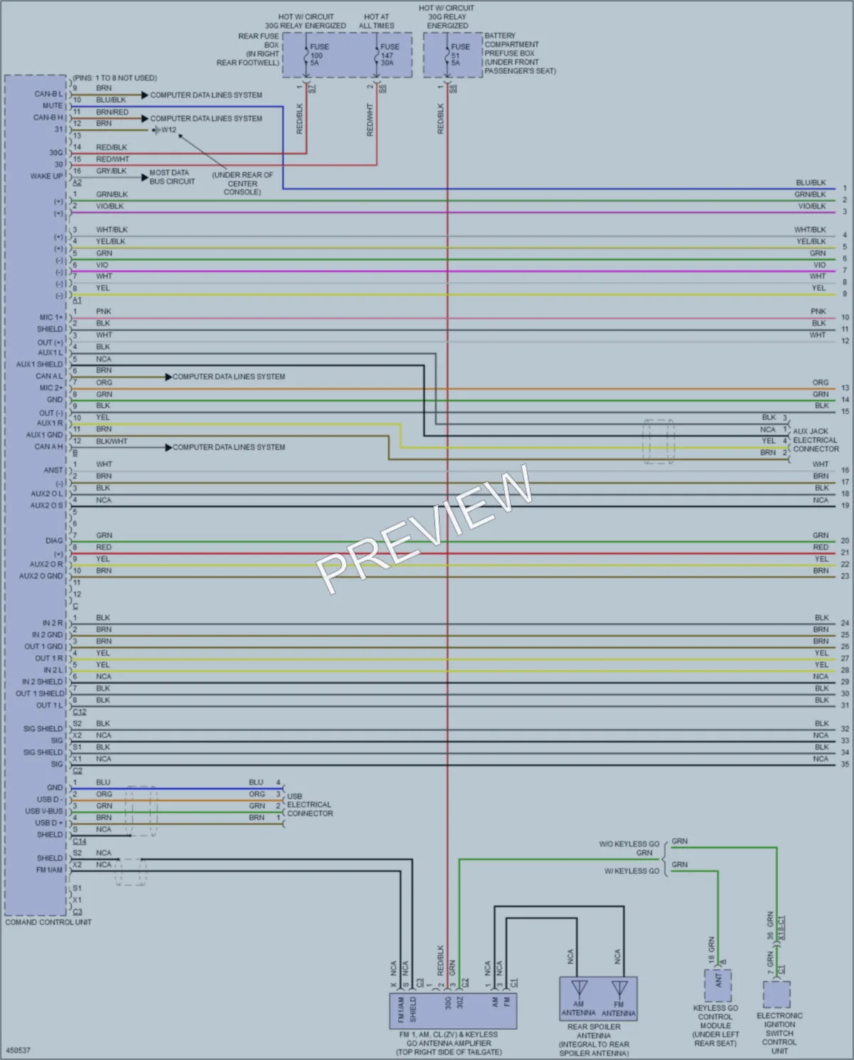 2014 MercedesBenz GL350BLUETEC Radio wiring diagram preview