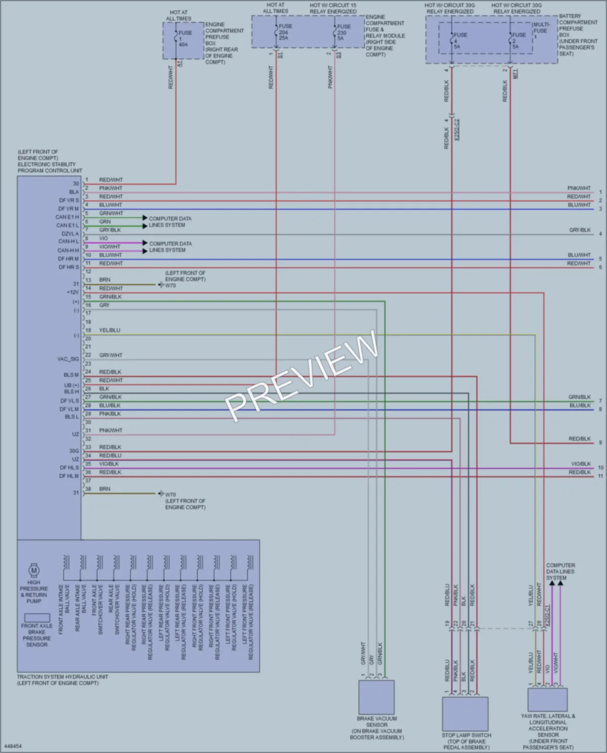 2014 MercedesBenz GL450 Anti Lock Brakes wiring diagram preview