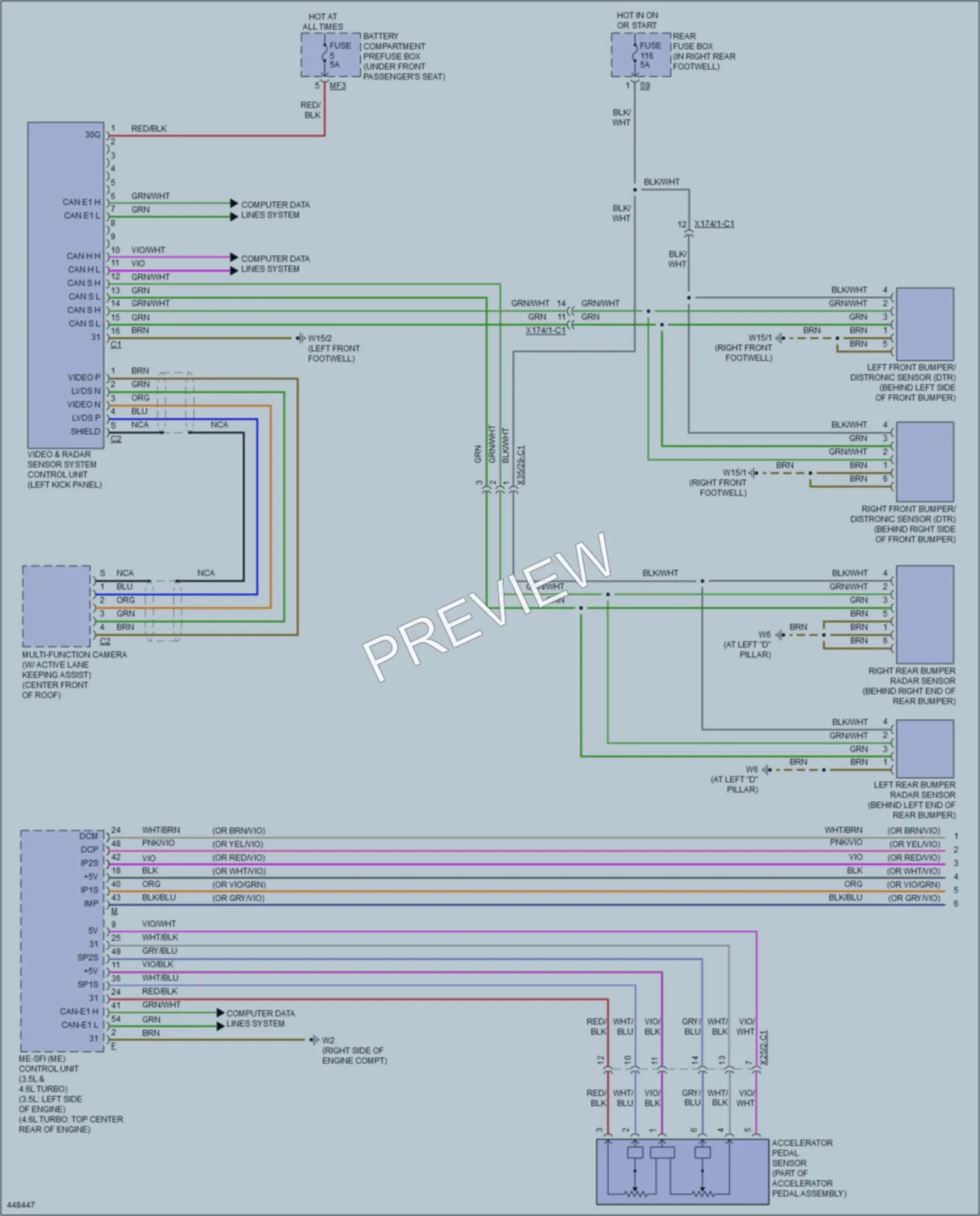 2014 MercedesBenz GL450 Cruise Control wiring diagram preview