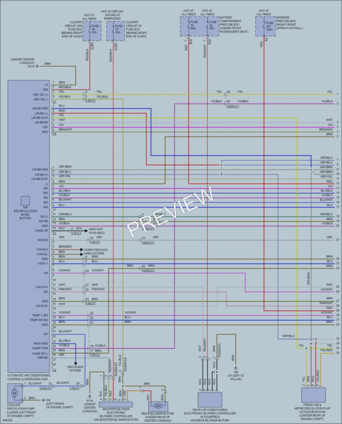 2014 MercedesBenz GL550 Air Conditioning wiring diagram preview