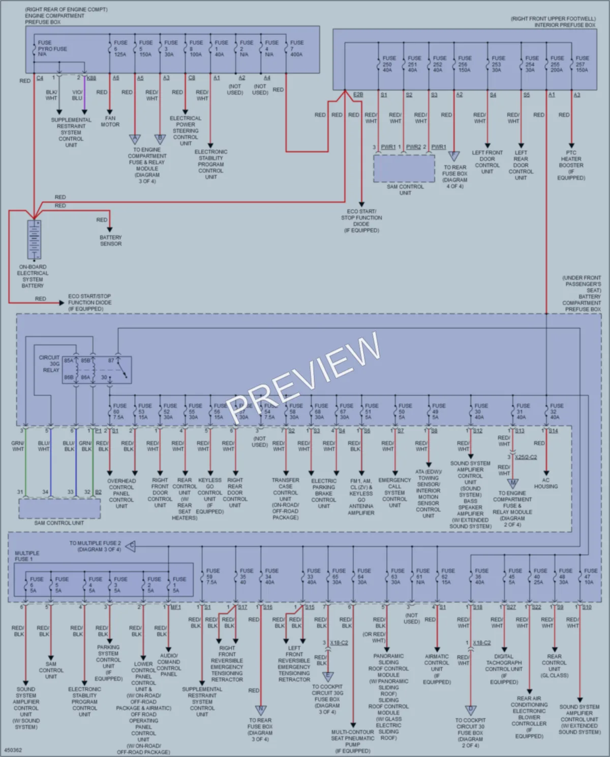 2014 MercedesBenz ML350 Power Distribution wiring diagram preview