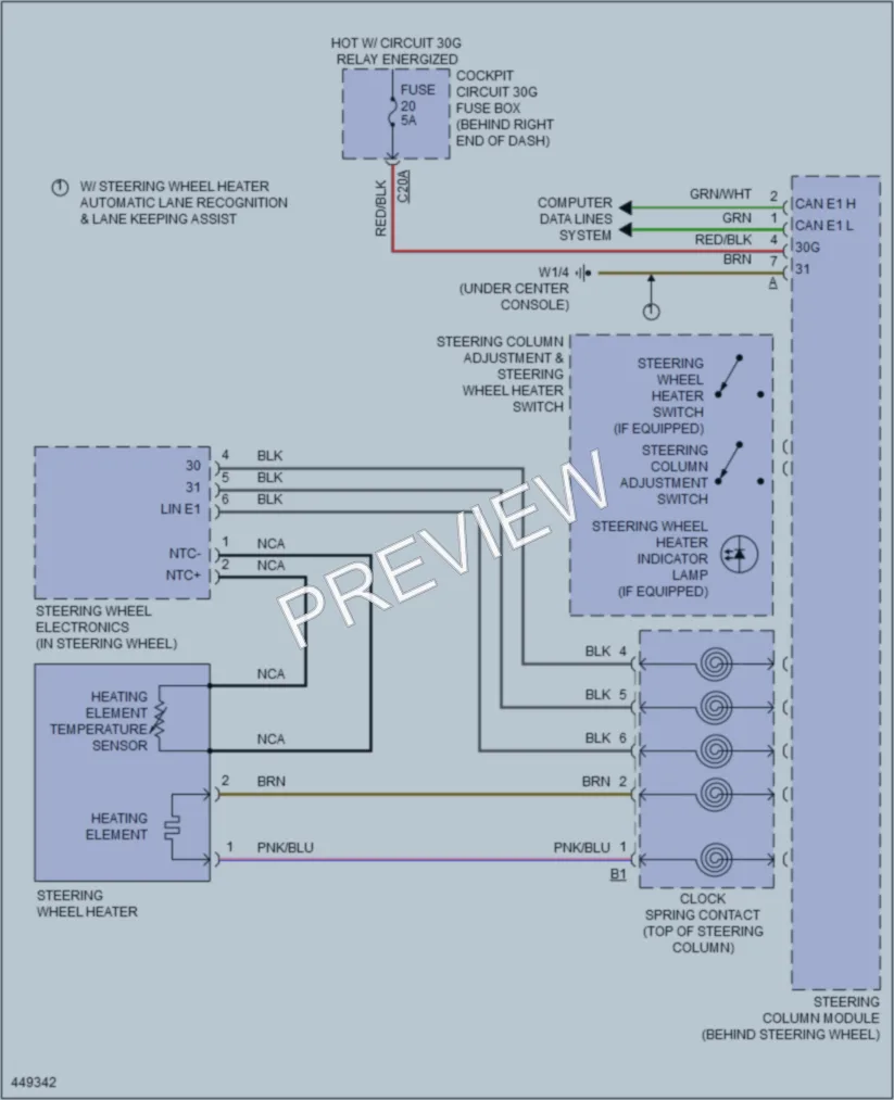 2014 MercedesBenz ML350 Power Seats wiring diagram preview