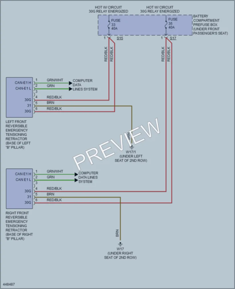 2014 MercedesBenz ML350 Supplemental Restraints wiring diagram preview