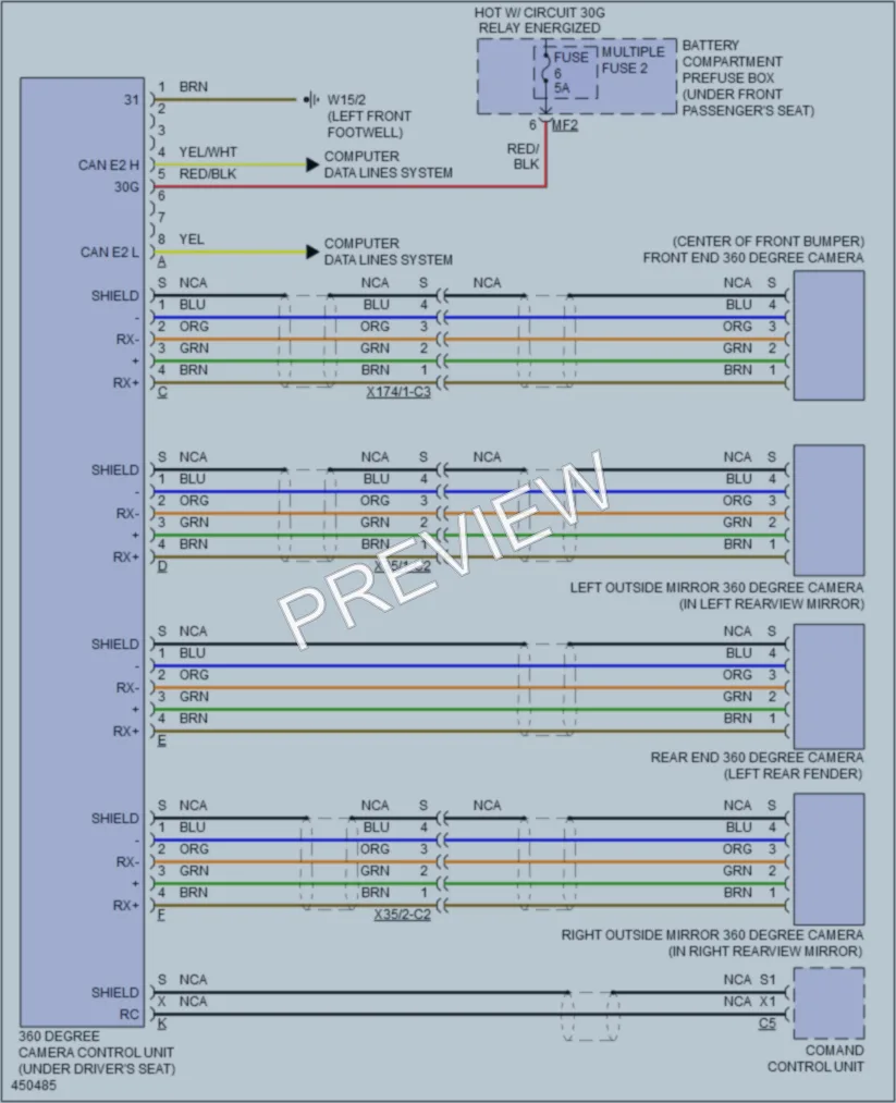 2014 MercedesBenz ML350BLUETEC Navigation wiring diagram preview