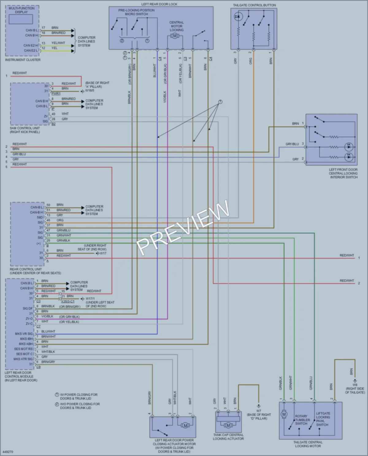 2014 MercedesBenz ML550 Anti Theft wiring diagram preview