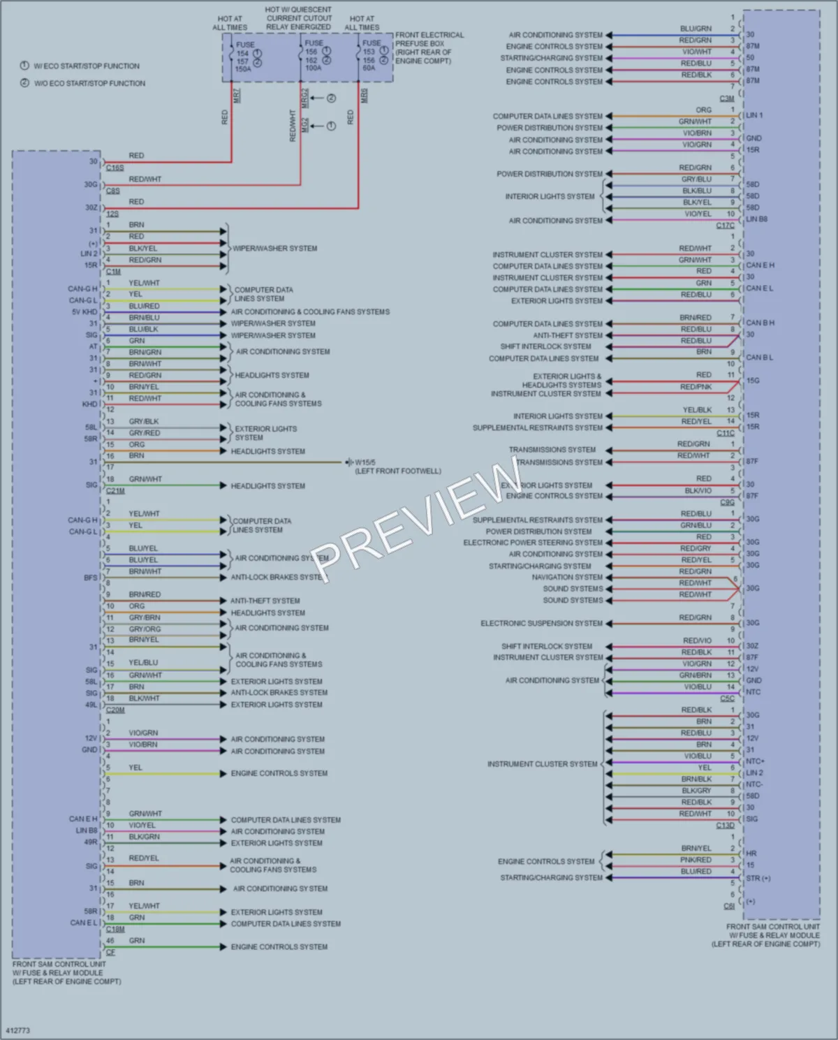 2014 MercedesBenz S550 Body Control Modules wiring diagram preview