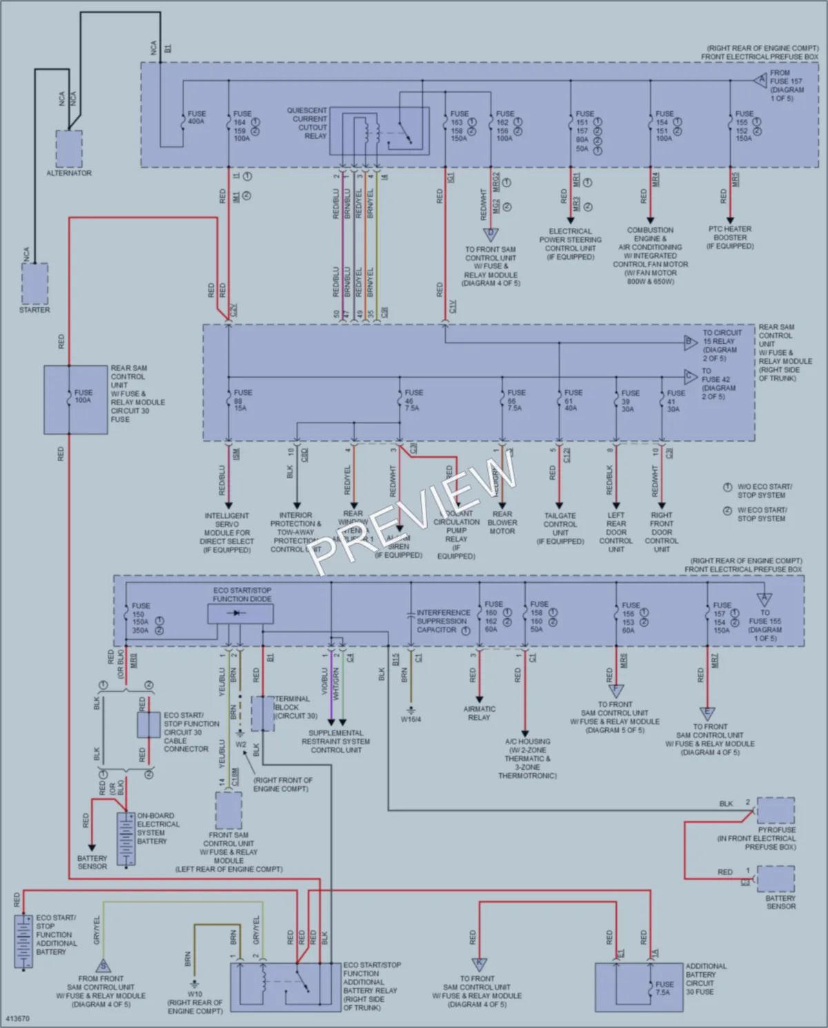 2014 MercedesBenz S550 Power Distribution wiring diagram preview