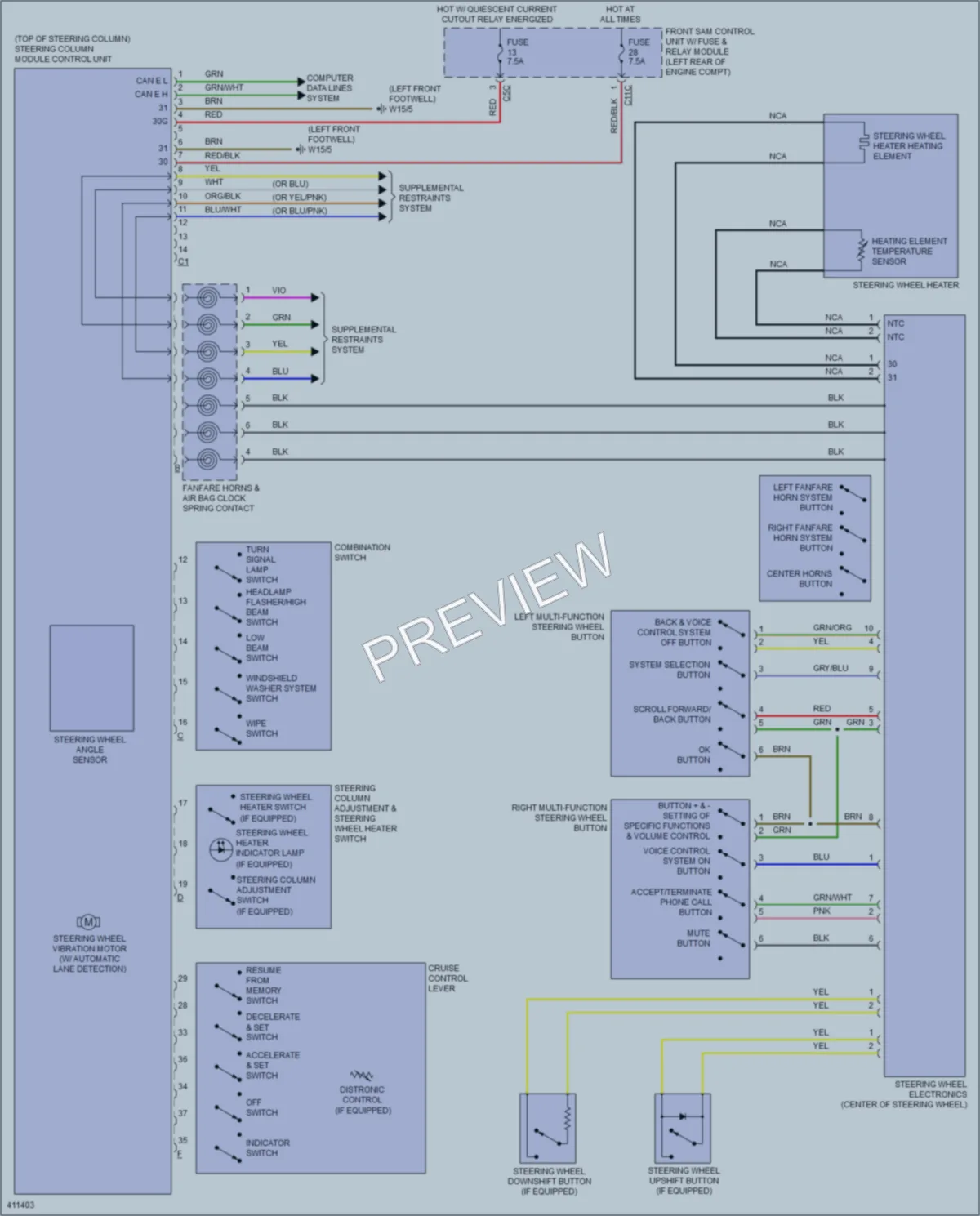 2014 MercedesBenz SLK350 Electronic Power Steering wiring diagram preview