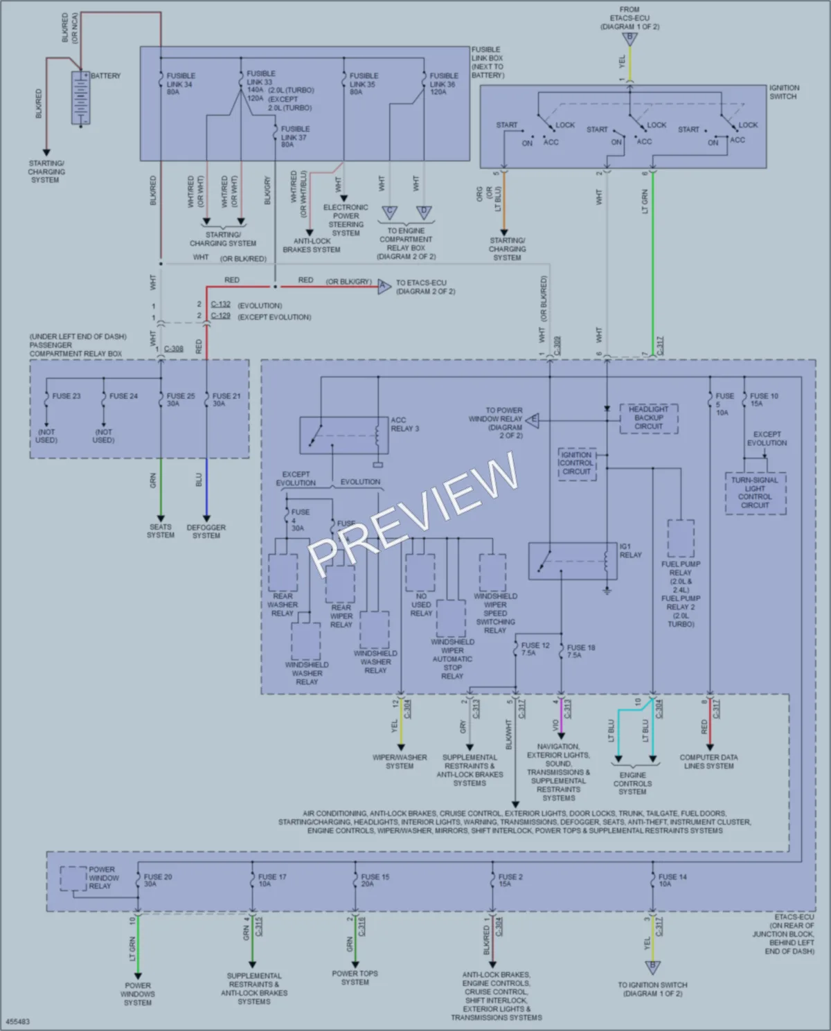 2014 Mitsubishi Lancer Power Distribution wiring diagram preview