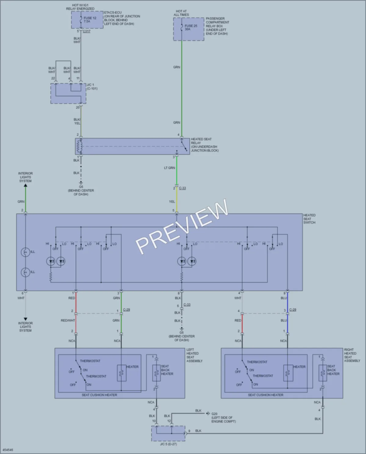 2014 Mitsubishi Lancer Power Seats wiring diagram preview