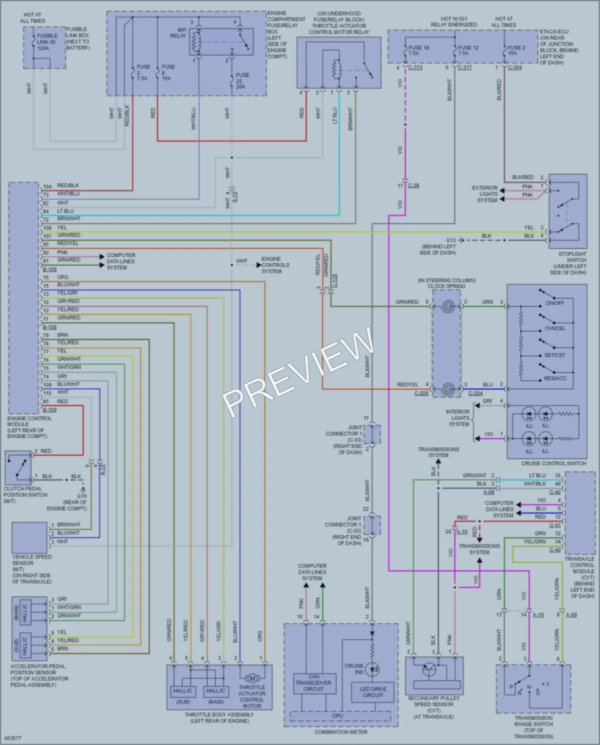 2014 Mitsubishi LancerEvolution Cruise Control wiring diagram preview