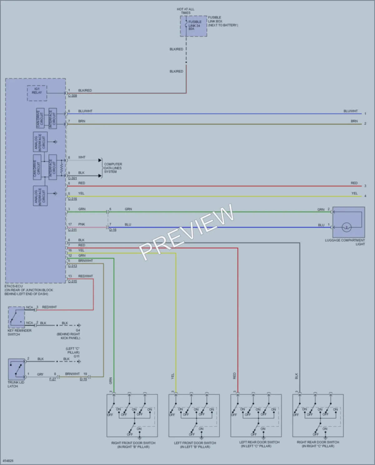 2014 Mitsubishi LancerEvolution Interior Lights wiring diagram preview