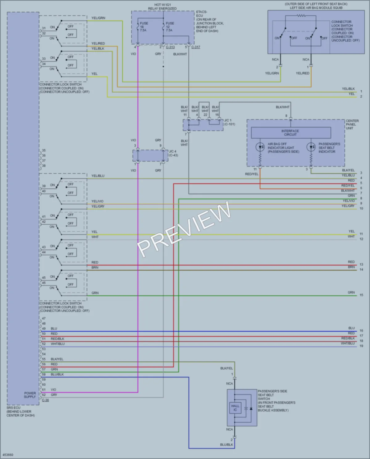 2014 Mitsubishi LancerEvolution Supplemental Restraints wiring diagram preview