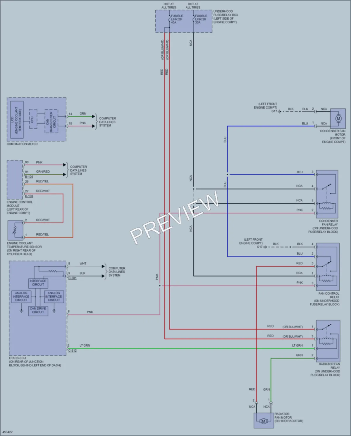 2014 Mitsubishi LancerSportback Cooling Fan wiring diagram preview