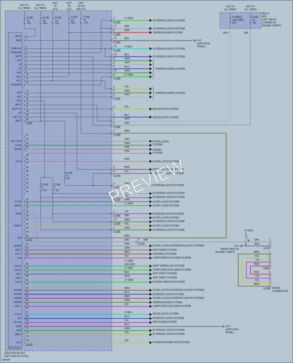 2014 Mitsubishi Mirage Body Control Modules wiring diagram preview