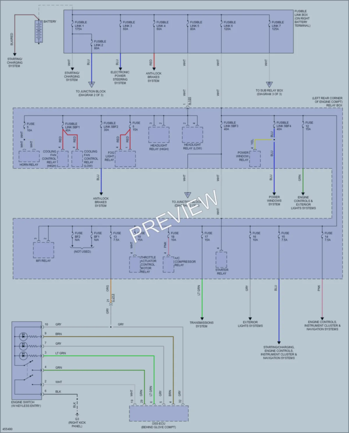 2014 Mitsubishi Mirage Power Distribution wiring diagram preview
