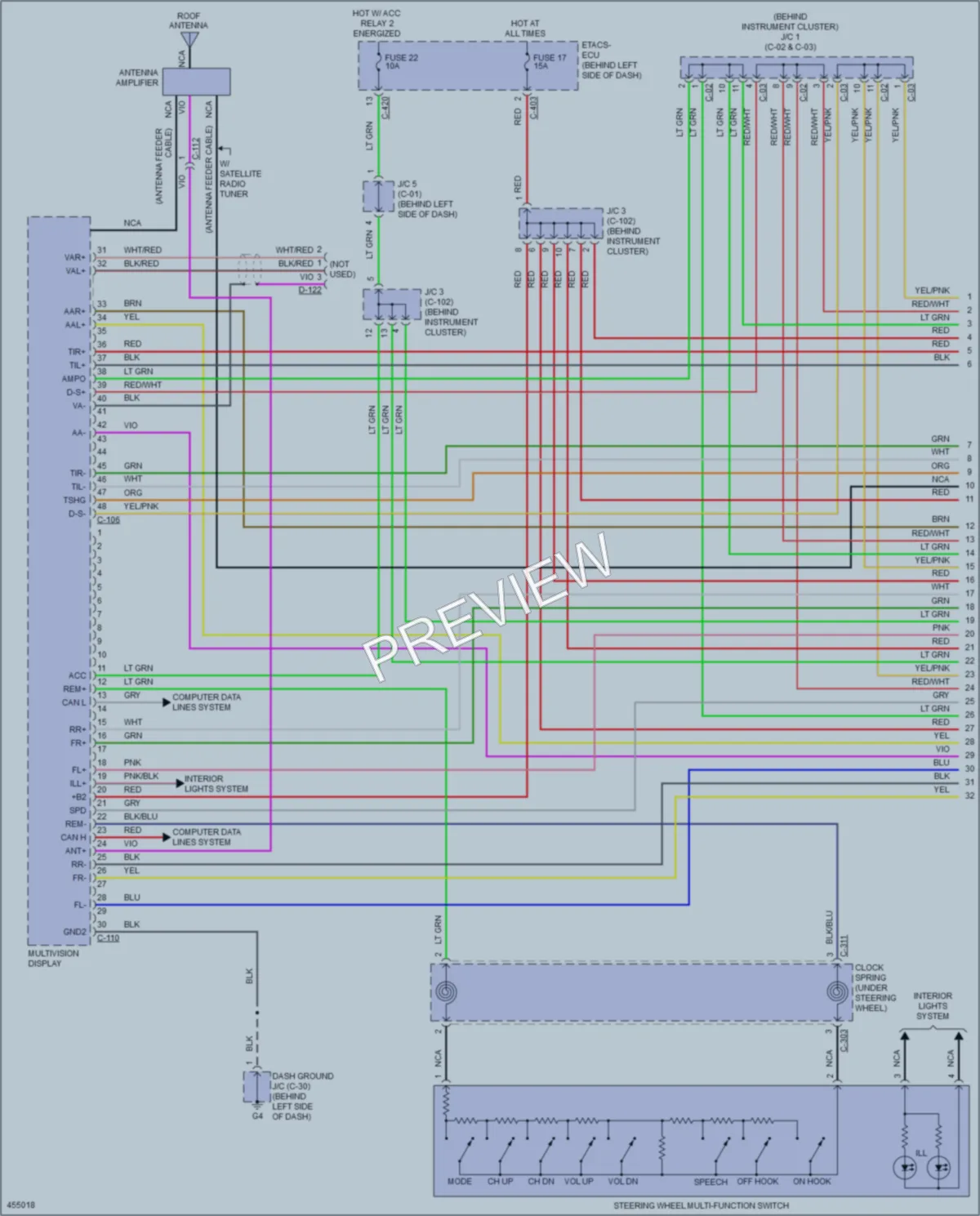 2014 Mitsubishi Outlander Radio wiring diagram preview
