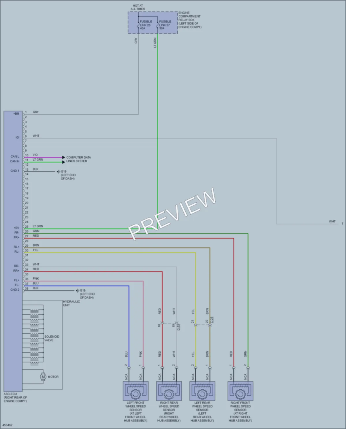 2014 Mitsubishi OutlanderSport Anti Lock Brakes wiring diagram preview