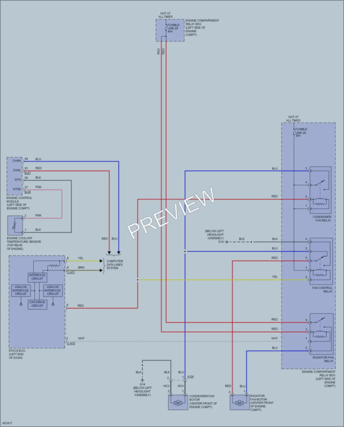 2014 Mitsubishi OutlanderSport Cooling Fan wiring diagram preview