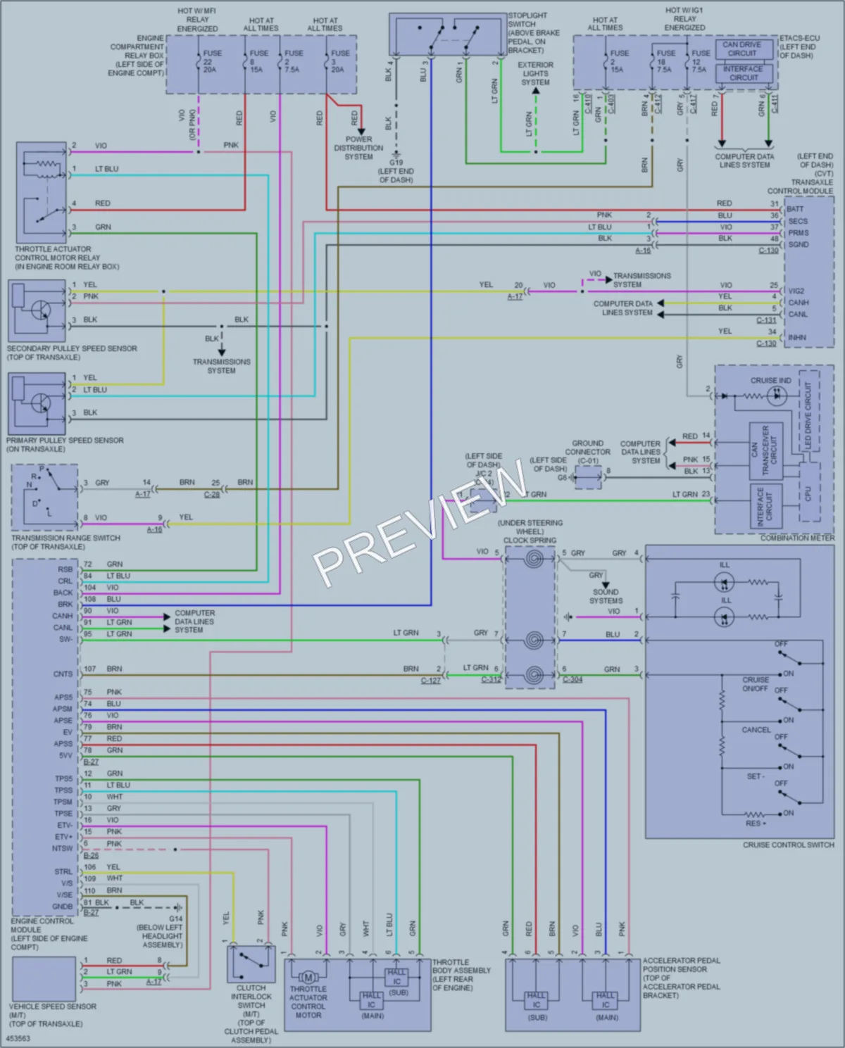 2014 Mitsubishi OutlanderSport Cruise Control wiring diagram preview