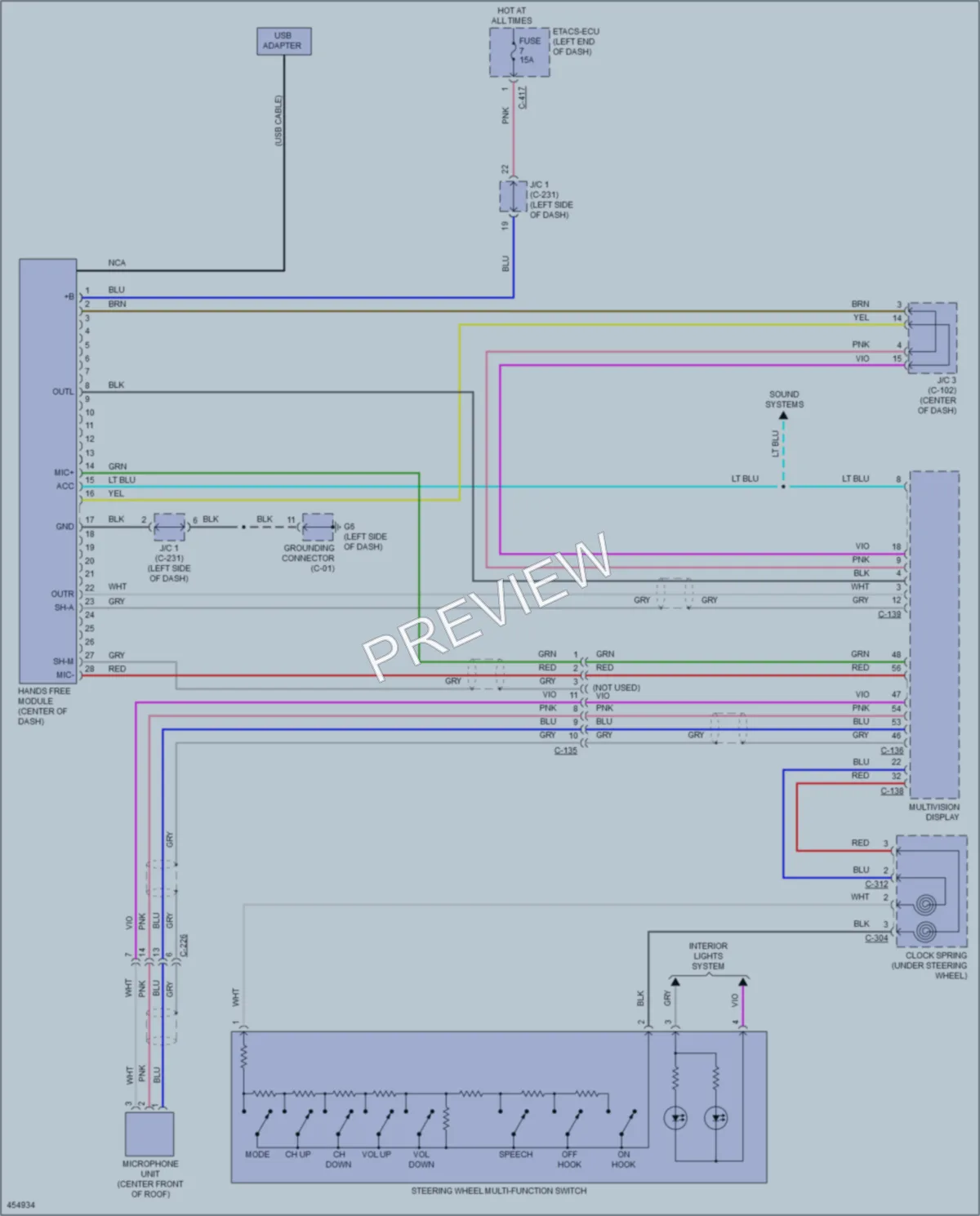 2014 Mitsubishi OutlanderSport Navigation wiring diagram preview