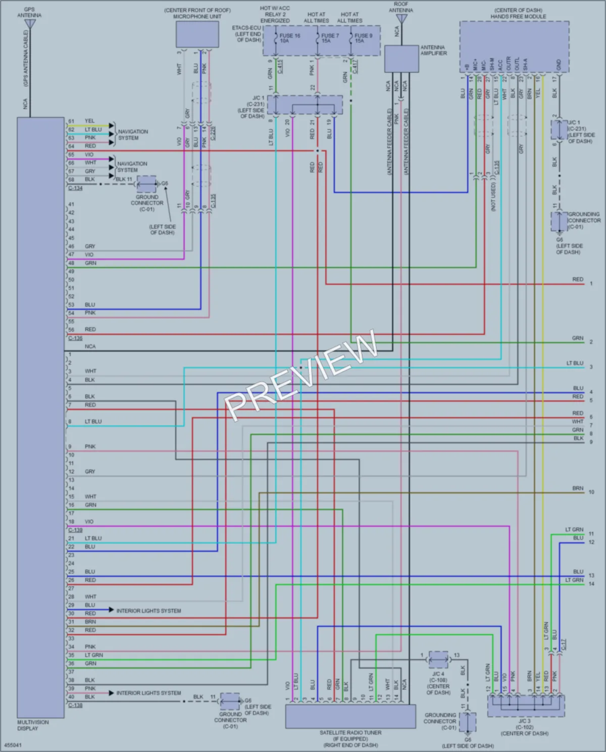 2014 Mitsubishi OutlanderSport Radio wiring diagram preview