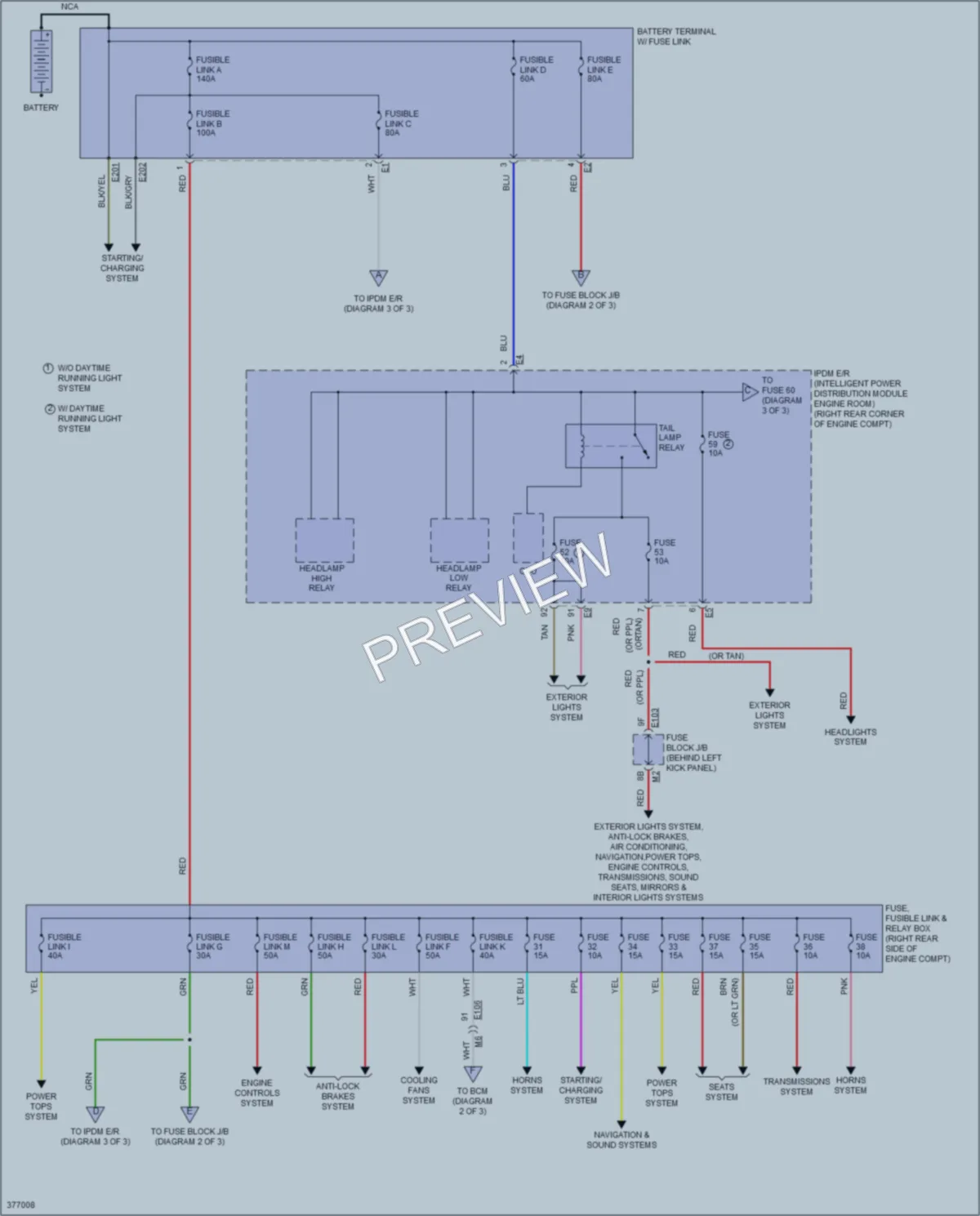 2014 Nissan 370Z Power Distribution wiring diagram preview
