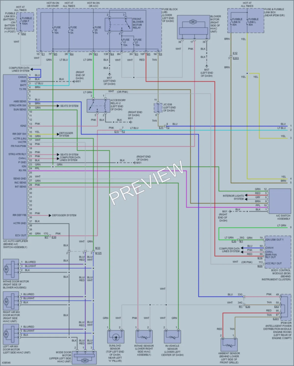 2014 Nissan Altima Air Conditioning wiring diagram preview