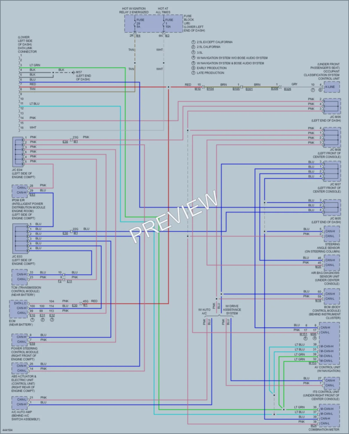 2014 Nissan Altima Computer Data Lines wiring diagram preview