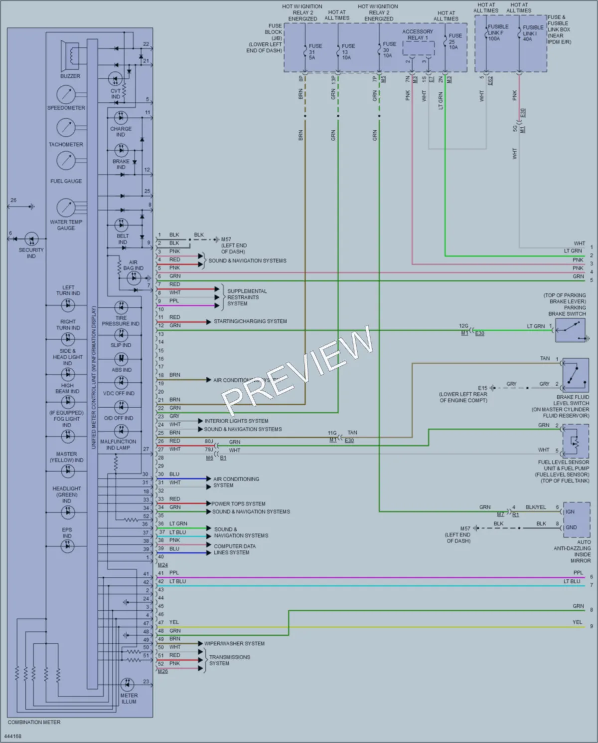 2014 Nissan Altima Instrument Cluster wiring diagram preview