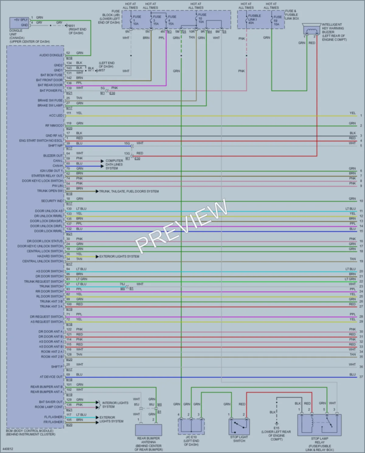 2014 Nissan Altima Power Door Locks wiring diagram preview