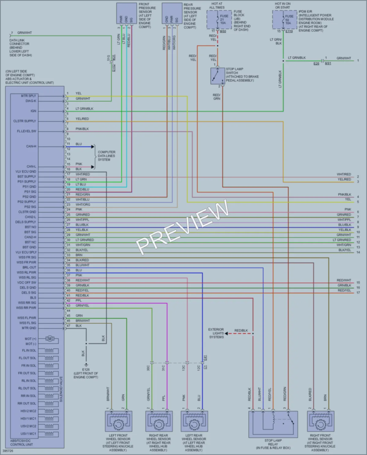 2014 Nissan Armada Anti Lock Brakes wiring diagram preview