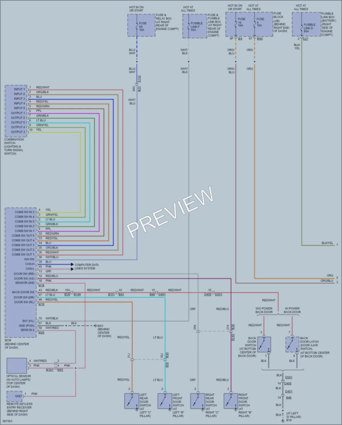 2014 Nissan Armada Headlights wiring diagram preview