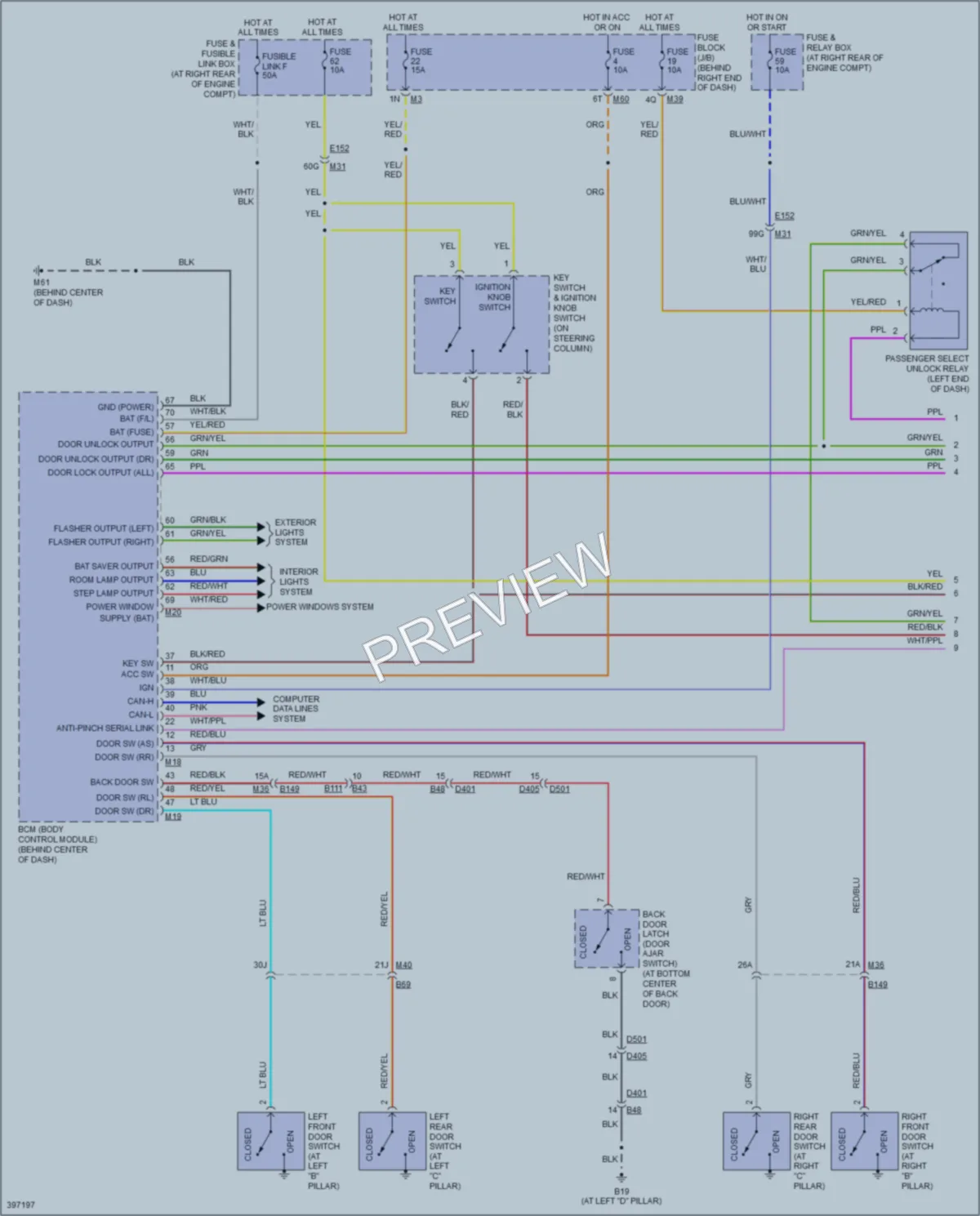2014 Nissan Armada Power Door Locks wiring diagram preview