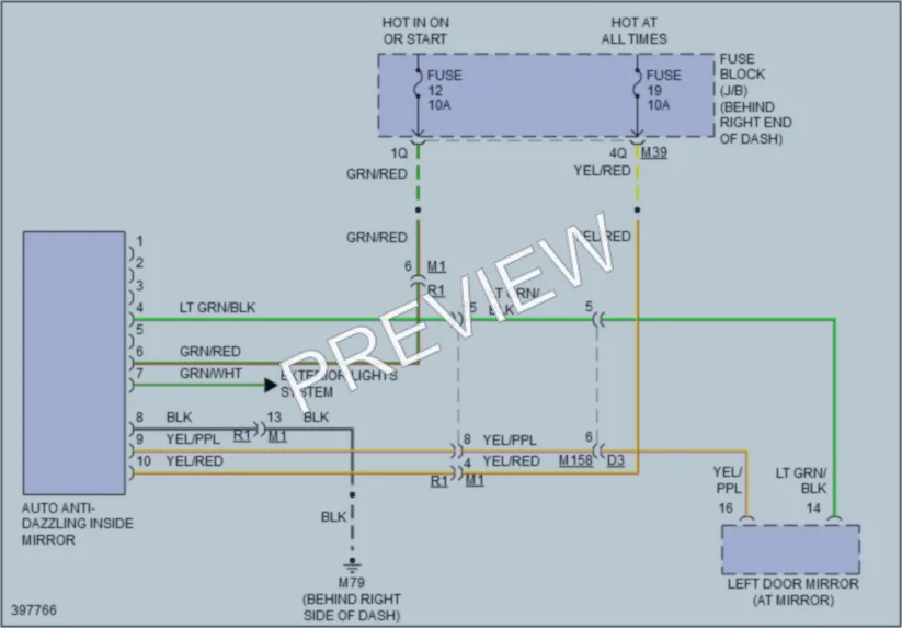 2014 Nissan Armada Power Mirrors wiring diagram preview