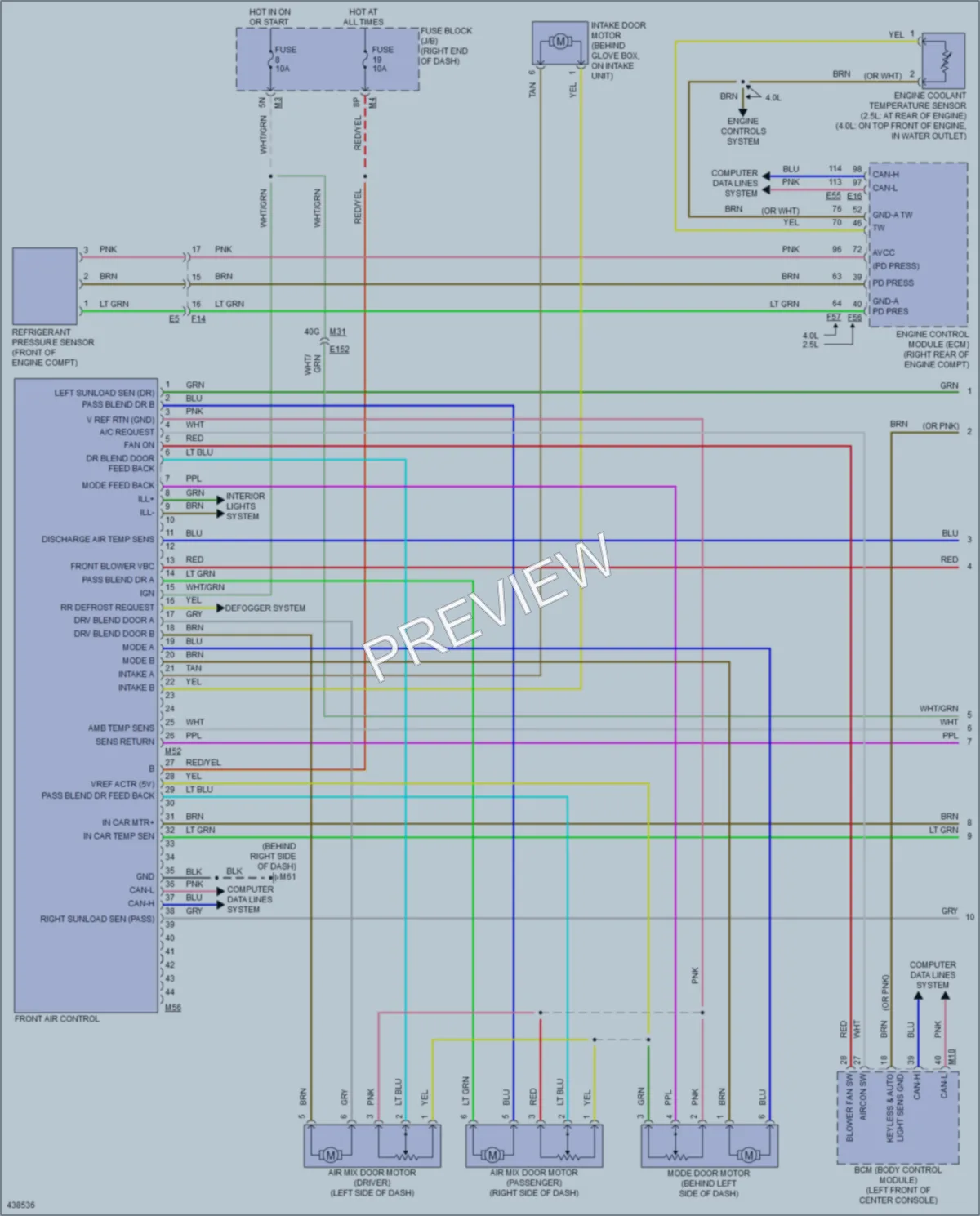 2014 Nissan Frontier Air Conditioning wiring diagram preview