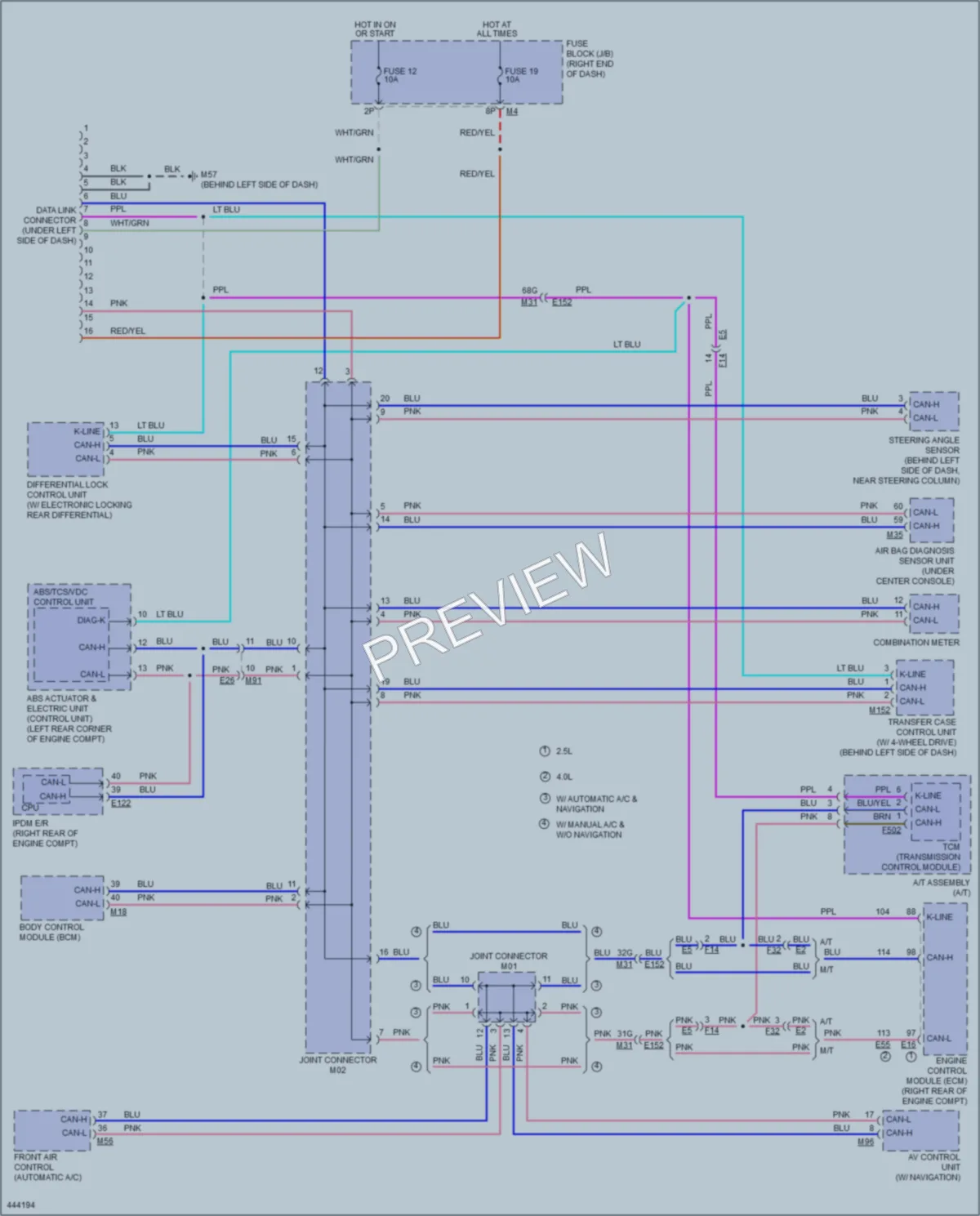 2014 Nissan Frontier Computer Data Lines wiring diagram preview