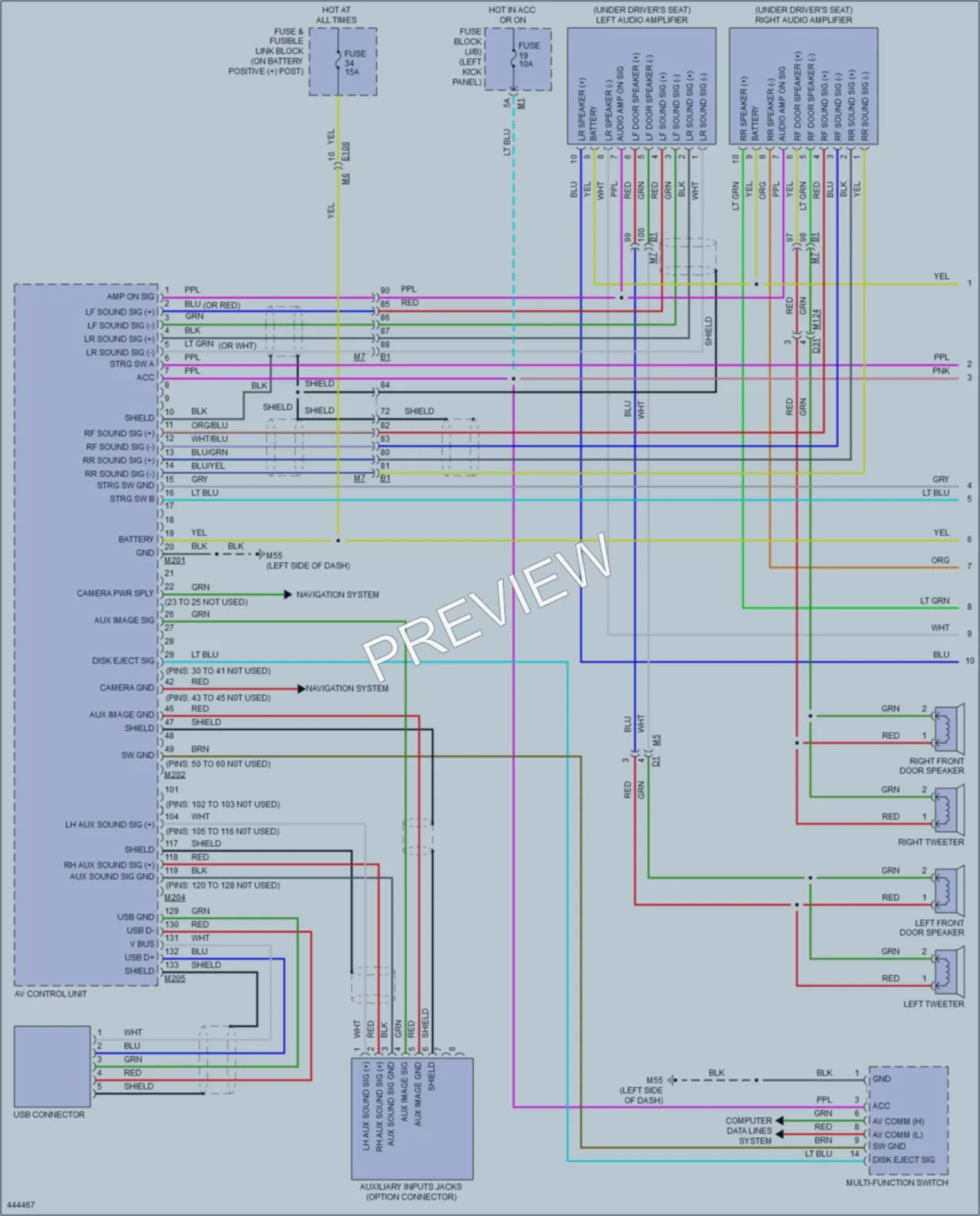 2014 Nissan GTR Radio wiring diagram preview