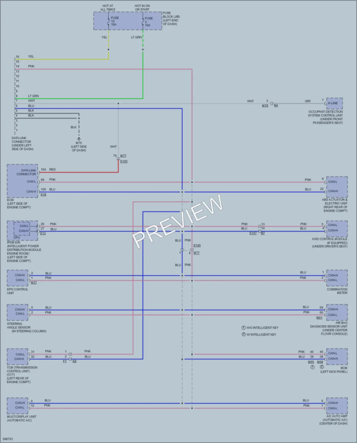 2014 Nissan JUKE Computer Data Lines wiring diagram preview