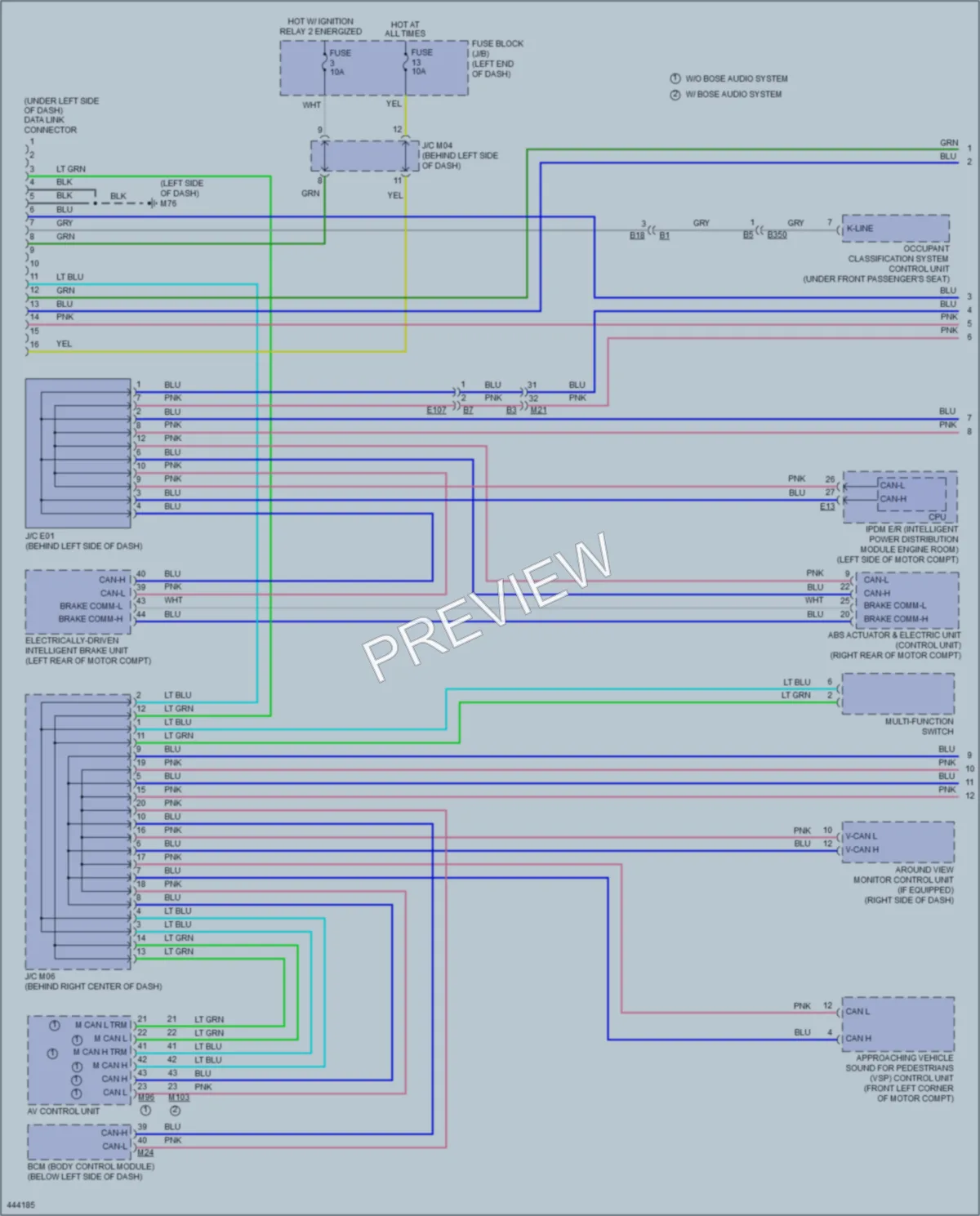 2014 Nissan LEAF Computer Data Lines wiring diagram preview