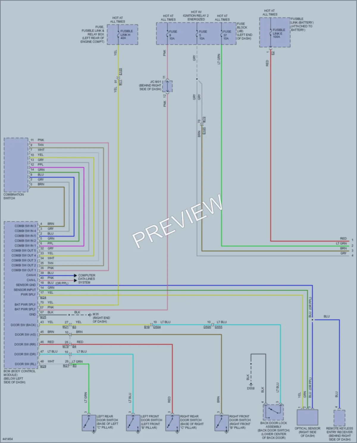 2014 Nissan LEAF Headlights wiring diagram preview