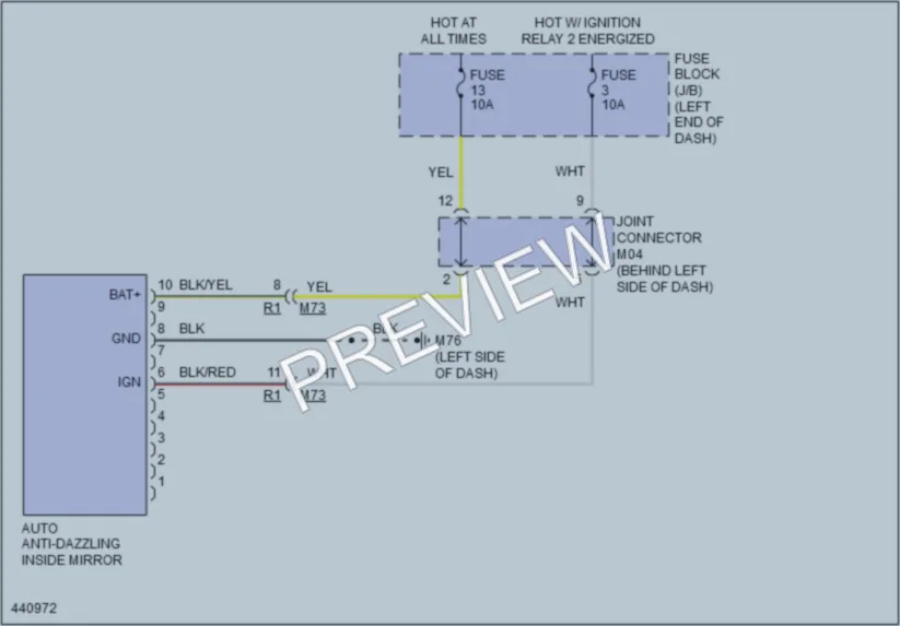 2014 Nissan LEAF Power Mirrors wiring diagram preview