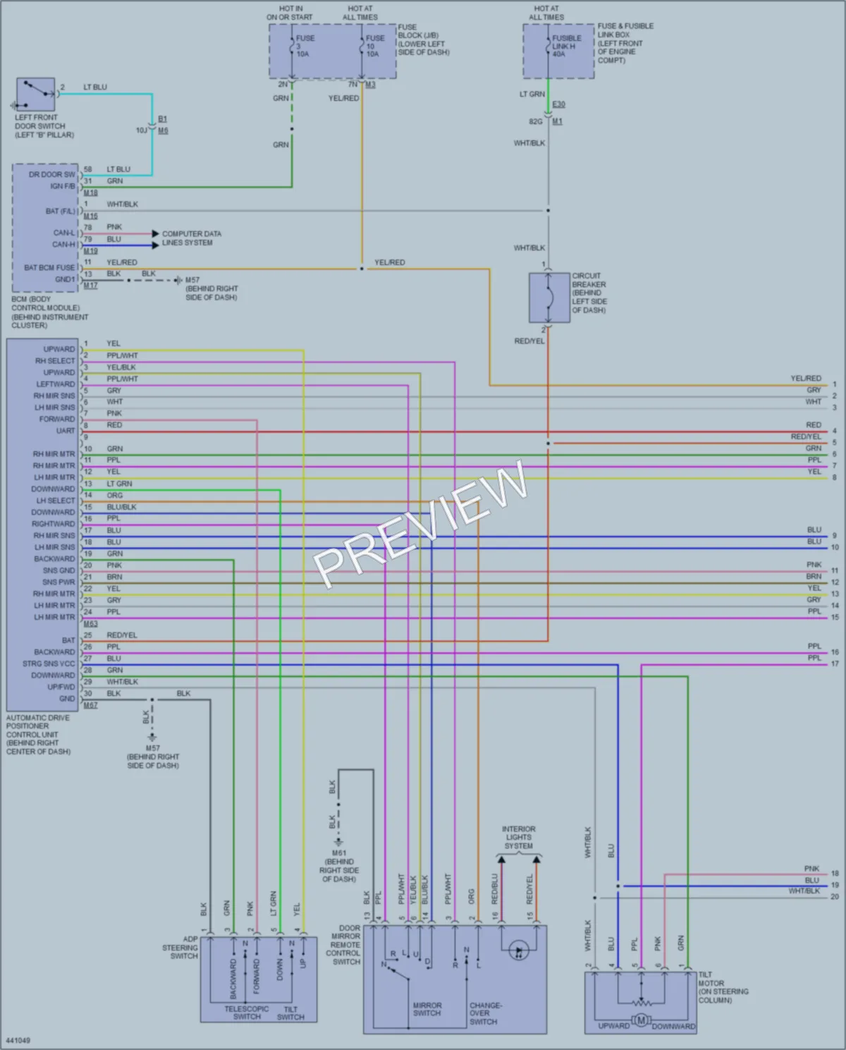 2014 Nissan Maxima Memory Systems wiring diagram preview