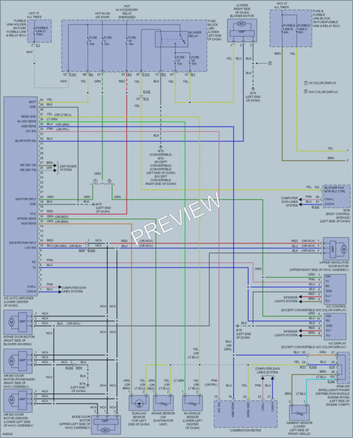 2014 Nissan Murano Air Conditioning wiring diagram preview