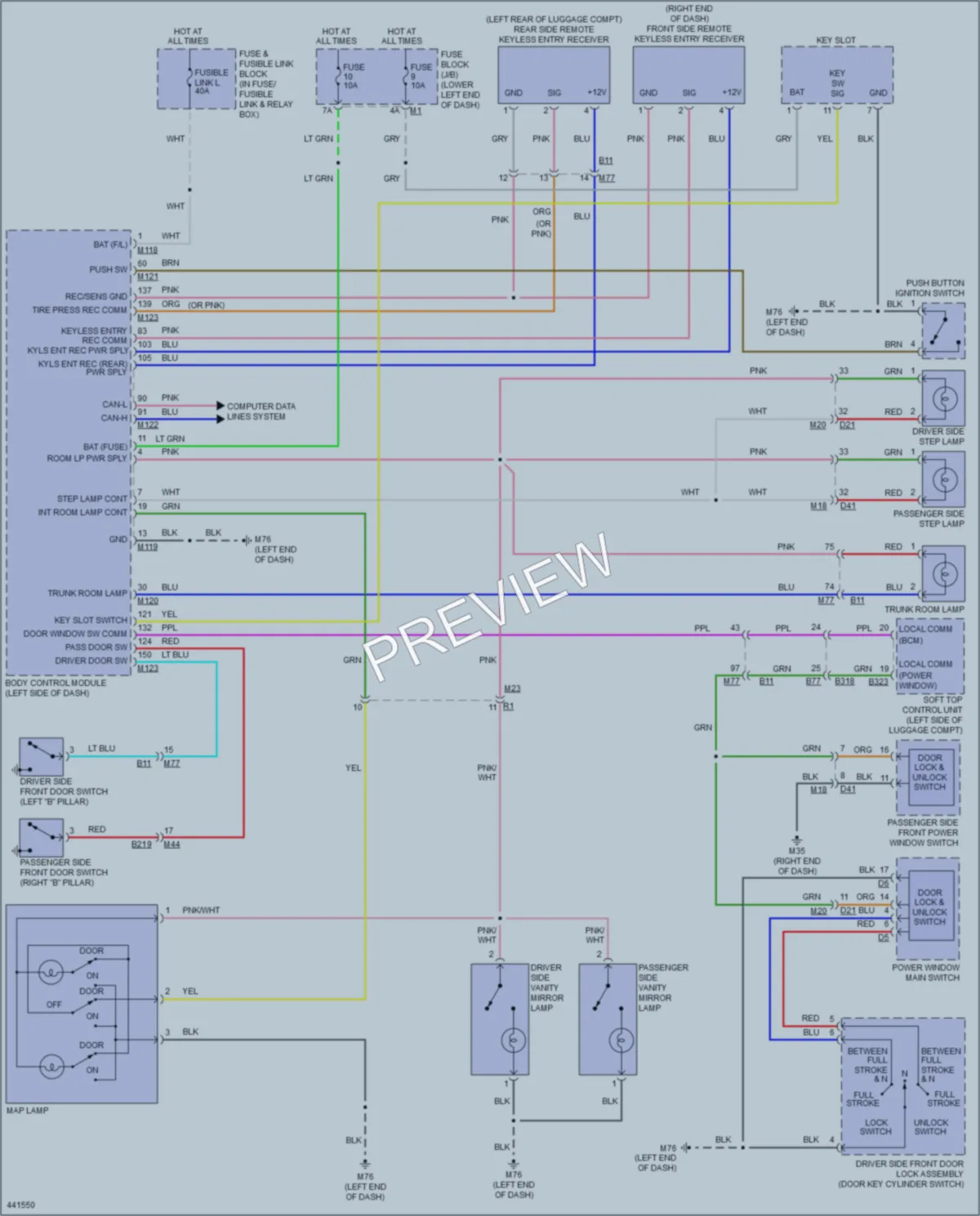 2014 Nissan Murano Interior Lights wiring diagram preview