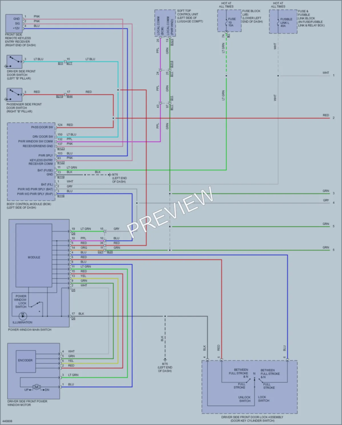 2014 Nissan Murano Power Windows wiring diagram preview