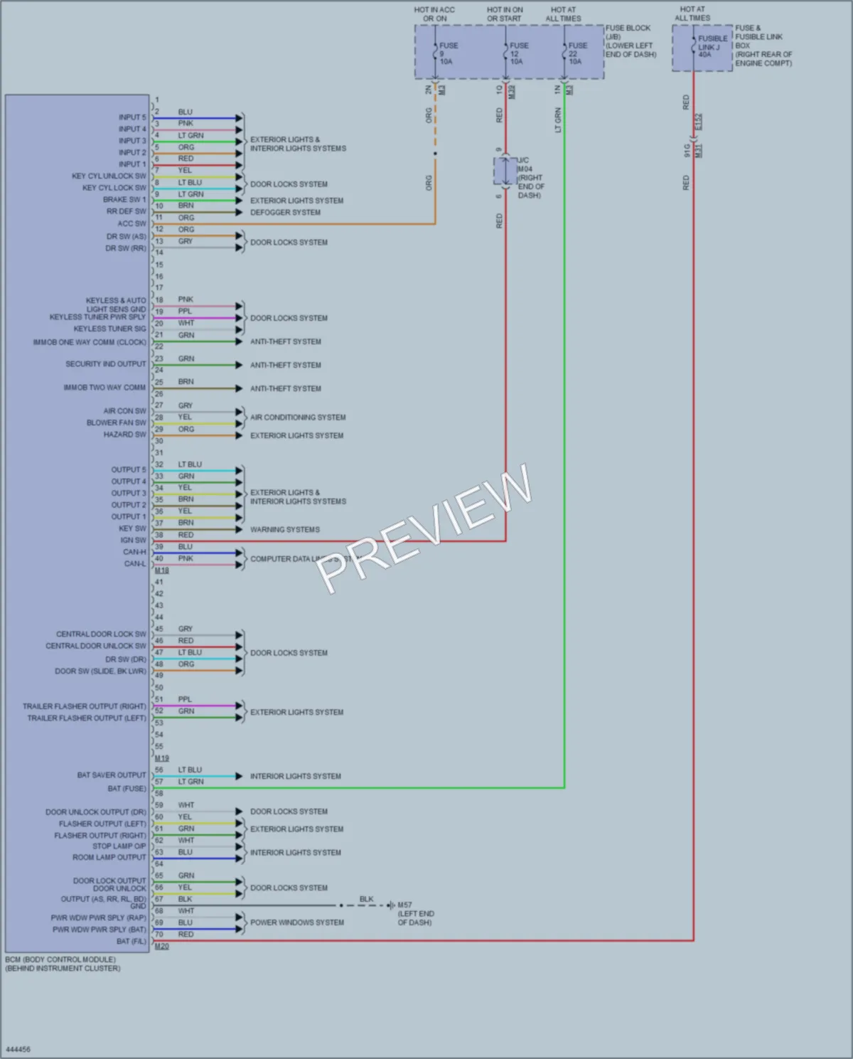 2014 Nissan NV1500 Body Control Modules wiring diagram preview