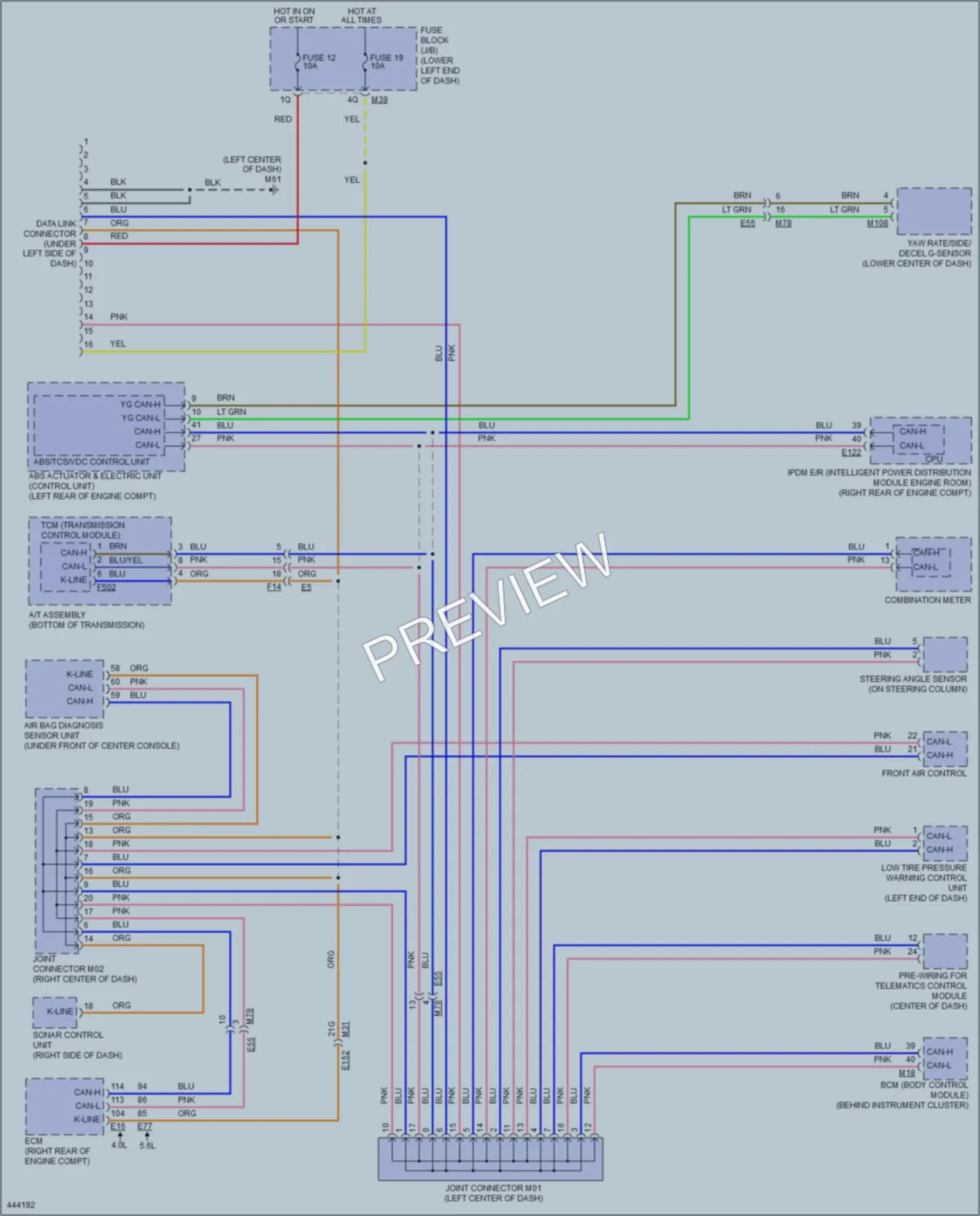 2014 Nissan NV1500 Computer Data Lines wiring diagram preview